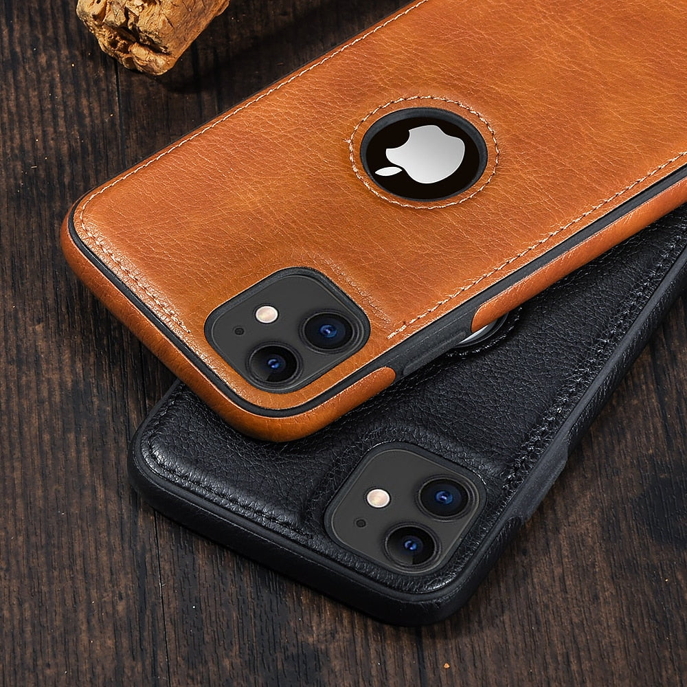 Solid Color PU Leather Phone Case For iPhones - epsaxa stores