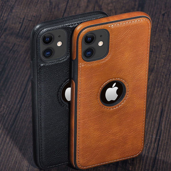 Solid Color PU Leather Phone Case For iPhones - epsaxa stores