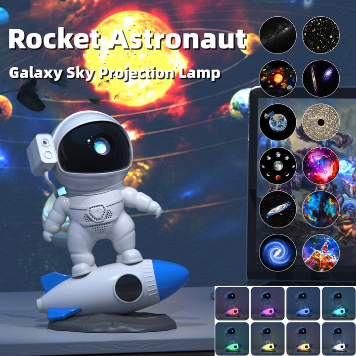 Rocket Astronaut Galaxy Starry Sky Projector Lamp Desktop - epsaxa stores